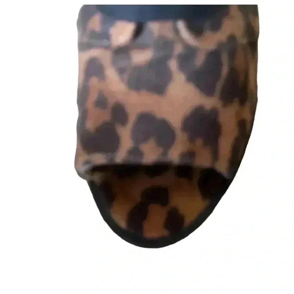 Jessica Simpson Leopard  Print Lizzah Peep-Toe Lug-Sole Bootie SZ 7M - Picture 7 of 11